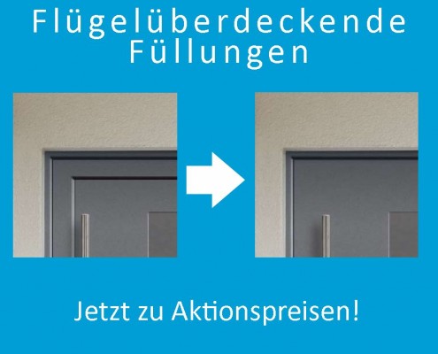 Flügelüberdeckende Türfüllung Aktion Flügelüberdeckende Türfüllung 2015